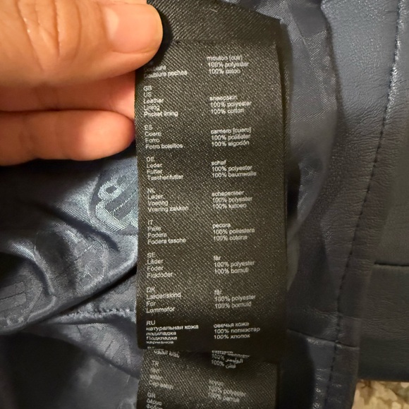 Maje Women's Blum Leather Biker Jacket size 2 - Picture 6 of 8